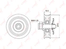 PB5034 Ролик натяжной приводного ремня