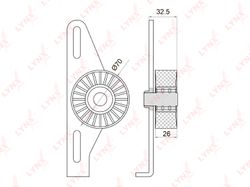 PB5038 Ролик натяжной приводного ремня