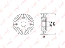 PB5129 Ролик натяжной приводного ремня
