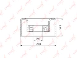 PB5130 Ролик натяжной приводного ремня