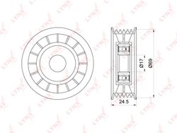 PB5164 Ролик натяжной навесного оборудования
