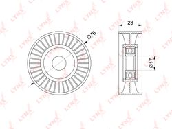 PB5218 Ролик натяжной приводного ремня