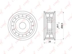 PB5227 Ролик натяжной приводного ремня