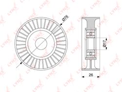 PB5235 Ролик обводной приводного ремня