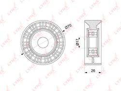 PB5253 Ролик натяжной приводного ремня
