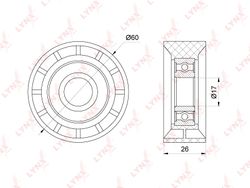 PB5272 Ролик натяжной приводного ремня