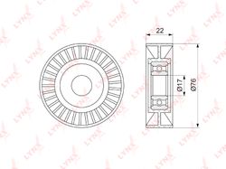 PB5347 Ролик натяжной приводного ремня