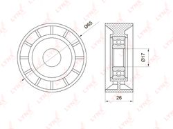 PB7002 Ролик обводной приводного ремня