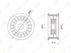 PB7013 Ролик обводной приводного ремня