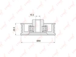 PB7035 Ролик обводной приводного ремня