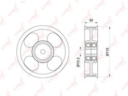 PB7037 Ролик обводной приводного ремня