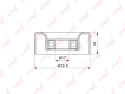 PB7047 Ролик обводной приводного ремня