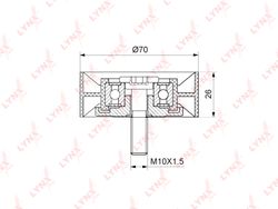 PB7124 Ролик обводной приводного ремня