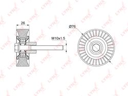 PB7125 Ролик обводной приводного ремня