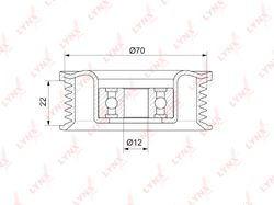 PB7134 Ролик обводной приводного ремня