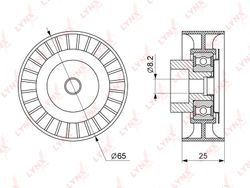 PB7154 Ролик обводной приводного ремня
