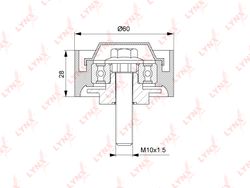 PB7184 Ролик обводной приводного ремня