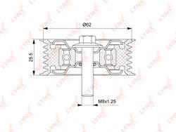 PB7211 Ролик обводной приводного ремня