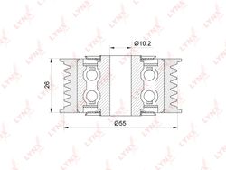 PB7239 Ролик обводной приводного ремня