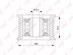 PB7262 Ролик натяжной приводного ремня