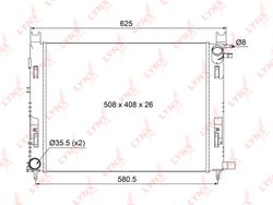 RB1022 Радиатор охлаждения двигателя