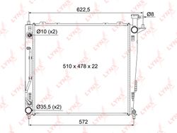 RB1086 Радиатор охлаждения двигателя