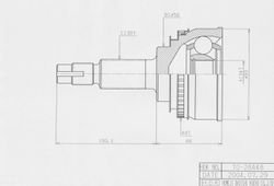 TO028A48 Шрус наружний с ABS 34x56x30