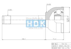 TOE015 Шрус наружний 24x59x30