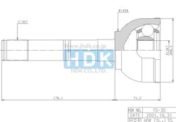 TOE030 Шрус наружний 24x59x30