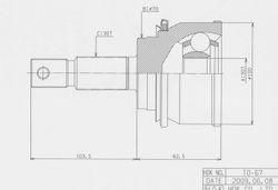 TOE067 ШРУС внешний ECO-series
