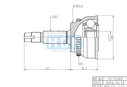 TOE072A ШРУС внешний ABS ECO-series