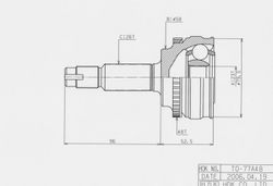 TOE077A ШРУС внешний ABS ECO-series