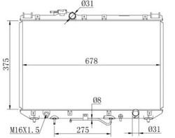 TYSV301216 Радиатор охлаждения двигателя
