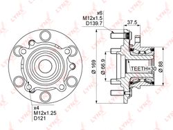 WH1126 Ступица колеса | перед прав/лев |